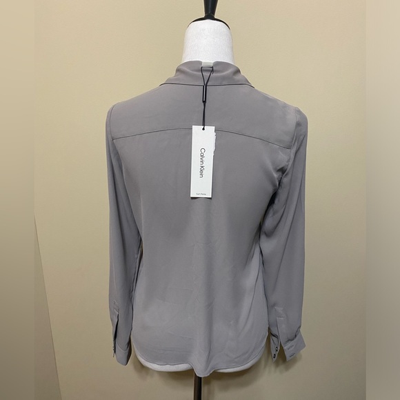 NWT Calvin Klein Georgette Ruffle Blouse - Picture 4 of 4